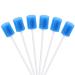 Wellgler's Disposable Oral Swabs  Sterile Sponge Mouth Swabs (250pcs  Blue) Plum Shape Blue 250