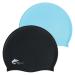 Flintronic bathing cap silicone bathing cap bath hood swimming cap adult unisex bathing bathing for long hair hypoallergenic waterproof swimming cap for men #2 black + blue