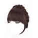 Fluffy Fake Hair Band Bangs Heat Resistant Wig Trendy Braid Headband Hair Accessories Invisible Hair Extension(Have sideburns Dark Brown) Dark Brown Have sideburns
