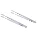 Supvox Stamp Tweezers Philately Stamp Collector Tool 2 Pieces (Silver)