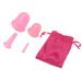 Silicone massage cups anti-cellulite suction cup cupping of the body cupping of the face full body massage device anti-fatigue (pink)