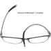 DOOViC Blue Light Filter Glasses for Unisex TR259-C 1.25x Magnification Matte Gray 9 Colors Available - Buy Online on GoSupps.com