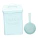 FOYTOKI 1 Set Washing Storage Bucket Laundry Dispenser Tide Laundry Bin Lotion Wrought Iron 1 count (Pack of 1) Sky-blue