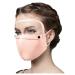 Fabric masks mouth protection washable with eye shield reusable cotton breathable dustproof glasses mouth and nose protection for men women