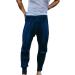 Men's Chunky Cable Knit Drawstring Rib Trousers Blue - Slim Fit, Elastic Waist, Cinch Bottom, Size Large - Buy Online on GoSupps.com