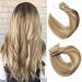 VARIO TAPE in Extensions real hair 20 pieces / 50 g per set #12P613 Gold Brown Highlighted Blonde Piano Color Real Hair Extensions Gift for Women (16 inch / 40 cm)