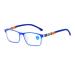 IynwbjTS printed anti-blue light reading glasses stringing glasses street wholesale wholesale high-resolution reading glasses for older people (Color: Blue Frame/C2 Size: 0) Unity size Blue Frame/C2