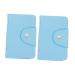 Mikinona 2pcs Nail Art Card Holder Stamping Plates Organizers Nail Template Bags Stamping Plates Storage Bag Cases Nail Plate Storage Bag Nail Art Stamper Pouches Pu Printing Printed Bag Sky-blue 14.5X9.5X1.8CM