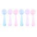 Lurrose plastic cleaner 6pcs brush fingernail peeling cleaning brush face W Shearing peeling dirt brush with grip basketball shoes pedicure toolfor acrylic pink blue nail cleaner
