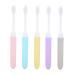 Ultechnovo 5st trip toothbrush collapsible travel toothbrush toothbrush in travel sizes toothbrush case for traveling toothbrush set camping artificial fiber oral care pregnant woman