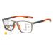 Photochromic Reading Glasses for Men Women Multifocal Blue Light Blocking Readers Anti Glare Computer Glasses(Couleur:Orange Grandeur:2.5x)