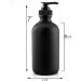 Black Coated 8-Ounce Glass Pump Bottles (4-Pack) for Lotions, Liquid Soap, Aromatherapy - Cornucopia Brands - Buy Online on GoSupps.com