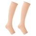 SH-RUIDU Waden compression socks 20 30 mmHg elastic open toes calf compression stockings for shin bone edge and calf pain relief meat-colored m