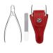 Stainless Steel Professional Nail Clippers for Men Silver Nose Pliers Suitable for Thick Hard Nails Nail Groove Forceps (Color : B - Pliers - red)