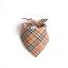 UANOU Dog Bandanas Triangle Bibs Cotton Scarf Red Plaid Printed For Puppy Small And Medium Pet Supplies M Brown