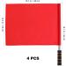 SEWACC Soccer Referee Flags Set - Stainless Steel Rod, Sponge Handle - Red, 4 Pcs - Buy Online on GoSupps.com