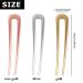 6-Piece Metal U Shaped Hair Pins Set - French Hairpin Forks Bobby Pin Kit for Women and Girls Hairstyles - Silver, Gold, Rose Gold - Buy Online on GoSupps.com