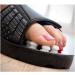 Innovagoods Plantar Fasciitis Slipcase - Acupuncture Massage Slippers with 41 Acupuncture Points & Velcro Fastener - Size M (Black White Red) - Relief for Foot Pain - Buy Online on GoSupps.com