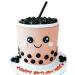 Boba Cake Topper Boba Tea Bubble Tea Cake Decor for Boba Theme Treats