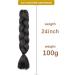 Just Another One 24in Hair Extensions for Jumbo Braiding Colorful Pre Stretched Braiding Hair Heat Resistant Yaki Synthetic African Box Braids Crochet Twist hair for Womens Girls & Unisex Black A1 Black 24 - Buy Online on GoSupps.com