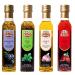 Naturally Infused Olive Oil Tasting Set with Gift Box - Garlic, Rosemary, Basil, Chili Pepper - 4x8.5 fl.oz - All Natural - Great Corporate Gift - Buy Online on GoSupps.com