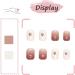 Ceboic 24Pcs Square French Press on False Nails - Short Nude/White Tulip Flower Pattern - Glossy Acrylic Full Cover Stick on Nails for Women - Buy Online on GoSupps.com