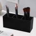 Black Acrylic Makeup Brush Holder - 3 Slot Organizer for Cosmetics Brushes - Buy Online on GoSupps.com