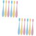Minkissy 12-part set Child toothbrush Interesting brushbrushes Manual toothbrush toothbrushes for children Portable toothbrush travel toothbrush Tools for tooth cleaning.