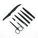 Crakes 7-Part Professional Eyebrow Trimmer Set | Premium Makeup Tools for Eyelashes Tweezers & Brushes - Perfect for Flawless Brows - Buy Online on GoSupps.com