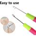 Latch Hook Crochet Needle Set - 10 Pieces Include 2 Wooden Bent Hooks and 8 Plastic Curl Needles for Braid Hair and Carpet Making - Ideal for Kids and Adults - Buy Online on GoSupps.com