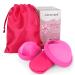 Foreverup menstrual disc set menstrual disc menstrual cup made of silicone reusable menstrual disc for sports and swimming Alternative to soft tampons (pink s+l)
