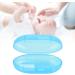 Baby Toothbrush Silicone - Safe Finger Tooth Cleaner for Children - Includes Storage Box (White/Blue) - Buy Online on GoSupps.com