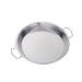 Breakfast TrayColorful Stainless Steel Disc Steamer Dish Dessert Plate with Handle. Kitchenware (Color : Silver Size : L) Large Silver