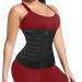 Acwoo abdominal belt fitness belt adjustable ladies waist trainer corset belly path girdle sweat waist former trimmer belt belly belt to lose weight (black l)