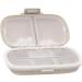 ZUMASO Daily Pill Organizer - 8 Compartment Travel Container for Vitamins & Medications | Portable Beige Pill Box - Buy Online on GoSupps.com