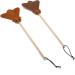 Fly Swatter Heavy Duty Edition Leather Bug Swatter Long Wooden Handle Smooth Surface Swatter Durable Long Handle House Wife Helper Convenient - Buy Online on GoSupps.com