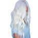 Stay & Me W ck Silver Women Long Cire Wavy Middle Part Synthetic Heat Resistant Party WIGS FOR WOMES AFRO OMBRE with natural wigs