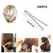 DNHCLL 100PCS Black Metal U-Shape Bobby Pins - Curved Bun Hair Clip for Girls, Women, and Hairdressing Salon - Buy Online on GoSupps.com