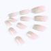 Brishow Coffin Artificial Fingernails - Short Pink Acrylic Nails for Women & Girls - 24 Pieces - Easy Stick-On - Buy Online on GoSupps.com