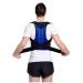 Back Brace Lumbar Support Belt Waist Backbrace Posture Corrector Shoulder Neck Brace Waist-Support Breathable Fabric Lower and Upper Back Pain Relief (Color : Black Size : Small) (Blue X)