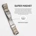 HyyMe Magnetic Therapy Bracelet Lymphatic Drainage Bracelet Mens Bracelets with 3 Rows 3500 Gauss Magnets Adjustable Length and with Professional Gift Box Men's Elegant Gifts (Silver gold) - Buy Online on GoSupps.com