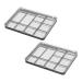 2 pi ces Palette Fards Paupi res Magn tique Cases avec Couvercle Transparent Organisateur et pour Rangement et Voyage