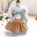 LTUZPet Plaid Dog & Cat Dress Tutu with Bow Knot - Khaki Pet Clothes for Girls Perfect for Parties - Small Size - Buy Online on GoSupps.com