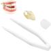 Verdant Touch Reusable Hip-Hop False Tooth Kit - Gold Tweezers & Wax for Halloween Festivals | International Shipping - Buy Online on GoSupps.com