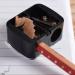 Black Dual-Pencil Sharpener Eyeliner Sharpener Cosmetic Lip Liner Sharpener Eyebrow Pencil Sharpener Travel-Friendly Easy to Clean - Buy Online on GoSupps.com