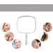 Snowflakes Large Hand Mirror with Handle - Silver Handheld Hairdresser Mirror - Buy Online on GoSupps.com