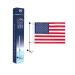 NORTHGEAR Boat Flag Pole with 18 x 12 American Flag for Boat, Universal Mount for Small and Medium Boat, U.S. Patriotic Outdoor Decor, Water and Weather Resistant, Heavy-Duty Clamp 18 Inches Pole