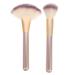 Beaupretty 4 Sets Makeup Brush Make up Fan Face Tools Makeup Blush Highlighter Applicator Highlighter Makeup Brush Makeup Tools The Face Setting Powder Woman Wooden Handle