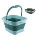 Collapsible Foot Bath Foot Soak Tub with Handle  Foot Spa Bath Massager Foot Bath Basin for Soaking Feet  Plastic Foot Bucket Pedicure Foot Soak with Massage Acupoint (Blue)