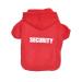 Zoonpark dog clothing hoodie for small medium-sized and large dogs made of soft fleece inscription: Security warms in winter L Back Lying 34cm red